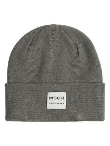 MOSS COPENHAGEN Czapka beanie "Mojo" w kolorze szarym rozmiar: onesize. Szare czapki Moss Copenhagen, bez wzorów, ze skóry. Za 92,64 zł.