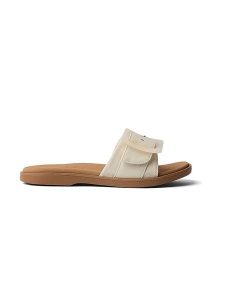 Reef Klapki "Sunny Emma" w kolorze beżowym rozmiar: 36. Brązowe klapki Reef, bez wzorów, z otwartym noskiem, bez obcasa. Za 322,95 zł.