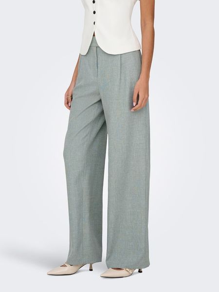 ONLY Spodnie w kolorze zielonym rozmiar: S/L32. Zielone spodnie z wysokim stanem ONLY, bez wzorów, z materiału, z podwyższonym stanem. Za 122,09 zł.