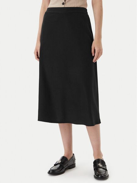 Vero Moda Spódnica midi Mymilo 10340419 Czarny Regular Fit. Czarne spódnice Vero Moda, m, bez wzorów, ze lnu, midi. Za 97,99 zł.