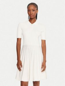 Lacoste Sukienka codzienna EF5803 Écru Regular Fit. Sukienki Lacoste, na co dzień, bez wzorów, z syntetyku, bez kołnierzyka, bez ramiączek, proste. Za 609,99 zł.