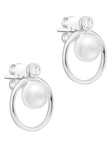 S.Oliver Srebrne kolczyki-wkrętki z perłami rozmiar: onesize. Szare kolczyki s.Oliver, z perłą, srebrne. Za 121,99 zł.