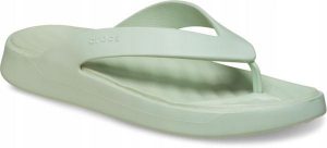 Japonki Dla Dorosłych Crocs Getaway Flip. Zielone klapki Crocs, bez wzorów, z materiału, bez obcasa. Za 139,99 zł.