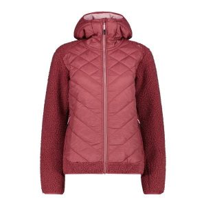 Damska hybrydowa kurtka puchowa z odpinanym kapturem CMP. Czerwone kurtki CMP, bez wzorów, z puchu. Za 404,00 zł.
