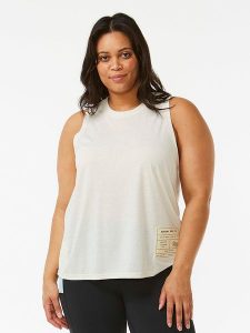 Rip Curl Top w kolorze białym rozmiar: M. Brązowe topy Rip Curl, m, bez wzorów, bez kołnierzyka, bez ramiączek. Za 79,03 zł.