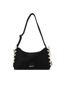 Karl Lagerfeld Jeans Torebka B2W30140 Czarny. Czarne torebki klasyczne Karl Lagerfeld Jeans, bez wzorów, z jeansu, bez dodatków. Za 609,99 zł.