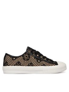 Guess Trampki FLJCR2 FAP12 Czarny. Czarne trampki Guess, z aplikacjami, z materiału, bez zapięcia. Za 419,99 zł.