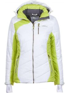 Peak Mountain Kurtka narciarska w kolorze białym rozmiar: M. Białe kurtki sportowe Peak Mountain, m, bez wzorów, z materiału, bez kaptura, narciarskie. Za 382,89 zł.