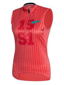 Protective Top kolarski w kolorze różowym rozmiar: 38. Różowe topy Protective, bez wzorów, z materiału, bez kołnierzyka, bez ramiączek. Za 171,28 zł.