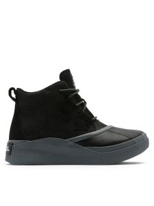 Sorel Botki Out N About™ IV Classic Wp 2088161010 Czarny. Czarne botki Sorel, bez wzorów, z nubiku, bez obcasa, na płaskiej podeszwie, bez zapięcia. Za 399,99 zł.
