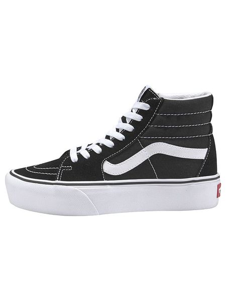 Vans Skórzane sneakersy "SK8-Hi" w kolorze czarno-białym rozmiar: 40,5. Czarne trampki Vans, bez wzorów, za kostkę, bez zapięcia. Za 290,57 zł.