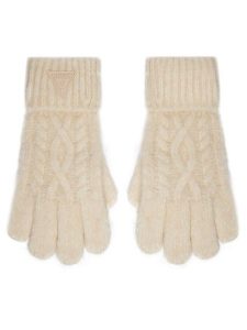 Guess Rękawiczki Damskie AW5211 POL02 Écru. Rękawiczki Guess, z aplikacjami, z dzianiny. Za 179,99 zł.