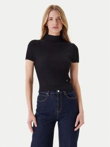 Guess Sweter W5YR04 Z0040 Czarny Regular Fit. Czarne swetry klasyczne Guess, xxl, z wiskozy, bez kołnierzyka. Za 209,99 zł.