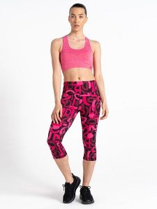 Dare 2b Legginsy sportowe "Influential" w kolorze różowym rozmiar: 38. Różowe legginsy Dare 2b, bez wzorów, z materiału, outdoorowe. Za 83,42 zł.
