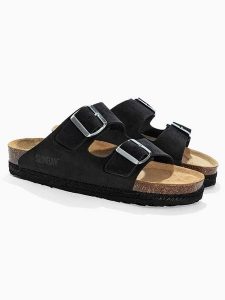 Sunbay Klapki "Turmero" w kolorze czarnym rozmiar: 39. Czarne klapki Sunbay, bez wzorów, z otwartym noskiem, bez obcasa. Za 237,17 zł.