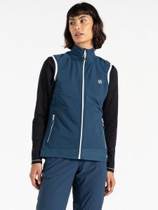 Dare 2b Kamizelka softshellowa "Avidly II" w kolorze granatowym rozmiar: 42. Niebieskie kamizelki Dare 2b, bez wzorów, bez kołnierzyka, bez ramiączek, bez kaptura. Za 127,45 zł.