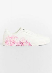 Sneakersy marki Kangaroos z nadrukiem w kwiaty. Białe buty sportowe bonprix, bez wzorów, bez zapięcia. Za 142,99 zł.