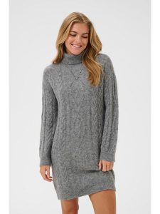 Kaffe Sukienka dzianinowa w kolorze szarym rozmiar: XXL. Szare sukienki Kaffe, na co dzień, xxl, bez wzorów, z dzianiny, bez kołnierzyka, bez ramiączek, midi, proste. Za 152,99 zł.