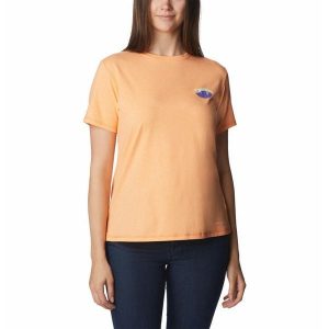 Koszulka Damska Columbia Sun Trek Graphic Tee II T-Shirt. Brązowe t-shirty Columbia, l, bez wzorów, z bawełny, bez kołnierzyka, bez ramiączek. W wyprzedaży za 97,60 zł.