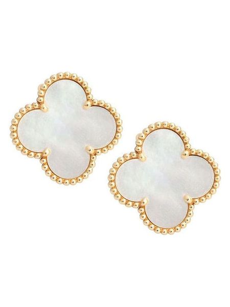 Miu Silver Pozłacane kolczyki-wkrętki z masą perłową rozmiar: onesize. Białe kolczyki Miu Silver, z perłą, pozłacane. Za 104,64 zł.