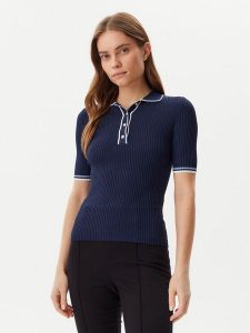 Guess Sweter W5GR37 Z3L10 Granatowy Regular Fit. Niebieskie swetry klasyczne Guess, l, z wiskozy, bez kołnierzyka. Za 209,99 zł.