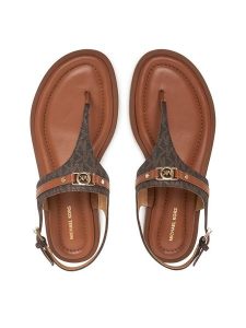 MICHAEL Michael Kors Sandały 40S5MAFS1B Brązowy. Brązowe sandały MICHAEL Michael Kors, bez wzorów, ze skóry, bez obcasa, na płaskiej podeszwie, bez zapięcia. Za 429,99 zł.