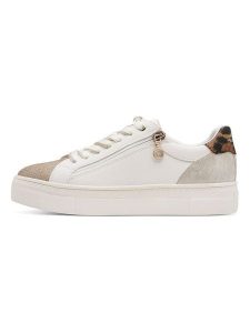 Tamaris Sneakersy w kolorze złoto-białym rozmiar: 42. Białe trampki Tamaris, bez wzorów, bez zapięcia. Za 153,71 zł.