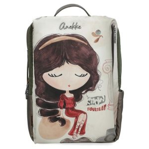 Plecak damski Anekke, wykonany z materiału tekstylnego z dekoracyjnym nadrukiem zamykany na zamek, kolorowy, 42575-001. Plecaki Anekke. Za 499,00 zł.