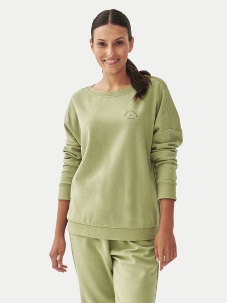 Tatuum Bluza Yolanda T2420.037B Zielony Relaxed Fit. Zielone bluzy Tatuum, m, bez wzorów, z bawełny, bez kaptura. Za 120,99 zł.