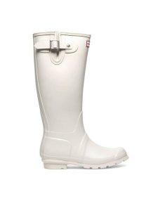 Hunter Kalosze HFW-005 Biały. Białe kalosze Hunter, bez wzorów, z kauczuku. Za 279,99 zł.