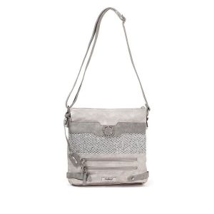 RIEKER H1346-40 grey, torebka damska. Szare torebki klasyczne Rieker, bez wzorów, ze skóry ekologicznej, bez dodatków. Za 239,90 zł.