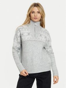 Guess Sweter W4PR1A Z3LQ0 Szary Regular Fit. Szare swetry klasyczne Guess, l, z syntetyku, bez kołnierzyka. Za 269,99 zł.