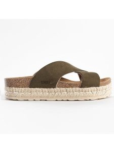 Sunbay Klapki "Astilbe" w kolorze khaki rozmiar: 37. Brązowe klapki Sunbay, bez wzorów, z materiału, z otwartym noskiem, bez obcasa. Za 149,31 zł.