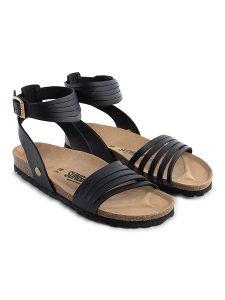 Sunbay Sandały "Dawi" w kolorze czarnym rozmiar: 37. Czarne sandały Sunbay, bez wzorów, z otwartym noskiem, bez obcasa, bez zapięcia. Za 175,26 zł.