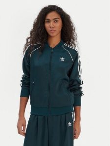 Adidas Bluza SST adicolor Satin JZ6732 Zielony Regular Fit. Zielone bluzy ADIDAS, xl, bez wzorów, z syntetyku, bez kaptura. Za 279,99 zł.