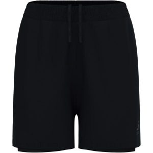 Spodenki damskie Odlo ESSENTIAL 4 INCH 2-in-1 short. Czarne szorty ODLO, bez wzorów, sportowe. Za 269,99 zł.