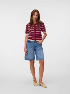 Vero Moda Kardigan w kolorze bordowo-fioletowo-kremowym rozmiar: M. Czerwone kardigany Vero Moda. Za 109,95 zł.