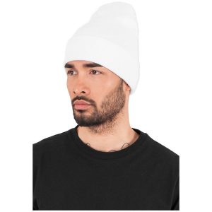 Czapka Flexfit heavyweight long. Białe czapki FLEXFIT, bez wzorów. W wyprzedaży za 35,00 zł.