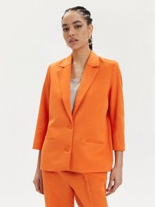 Tamaris Apparel Marynarka Craon TAW0511 Pomarańczowy Relaxed Fit. Brązowe marynarki i żakiety Tamaris Apparel, bez wzorów, z bawełny. Za 439,99 zł.