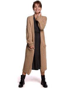 Be Wear Kardigan w kolorze jasnobrązowym rozmiar: onesize. Brązowe kardigany Be Wear, bez wzorów, bez ramiączek. Za 180,06 zł.