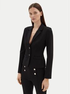 Motivi Marynarka Q602Q000735N Czarny Slim Fit. Czarne marynarki i żakiety Motivi, bez wzorów, z wiskozy. Za 229,99 zł.