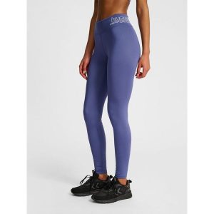 Legginsy damskie Hummel Te Fundamental. Niebieskie legginsy Hummel, bez wzorów, z dżerseju. Za 229,00 zł.