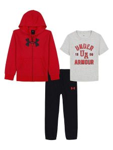 Under Armour 3-częściowy zestaw w kolorze czerwono-szaro-czarnym rozmiar: 104-110. Czarne kardigany Under Armour, z bawełny. Za 144,95 zł.