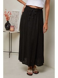 Le Monde du Lin Lniana spódnica w kolorze czarnym rozmiar: 38/40. Czarne spódnice Le Monde du Lin, bez wzorów, ze lnu, klasyczne, maxi. Za 130,99 zł.