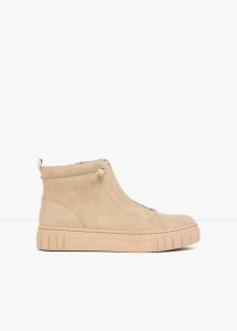 Wysokie sneakersy Marco Tozzi na platformie. Brązowe buty sportowe bonprix, bez wzorów, bez zapięcia. Za 249,99 zł.