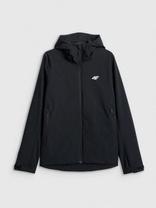 4F Kurtka przejściowa membrana 5000 damska - czarna S. Czarne kurtki 4f, na jesień, l, bez wzorów, bez kaptura. Za 299,99 zł.