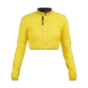 Damska kurtka wodoodporna Mavic Cosmic. Żółte kurtki MAVIC, bez wzorów, bez kaptura. W wyprzedaży za 325,80 zł.