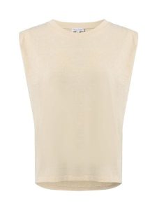 Marie Lund Koszula damska Kobiety beżowy|złoty marmurkowy, XXL. Brązowe koszule Marie Lund, xxl, bez wzorów, bez kołnierzyka, bez ramiączek. Za 179,95 zł.