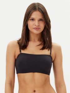 Hunkemöller Biustonosz top Smooth 206769 Czarny. Czarne topy Hunkemöller, xs, bez wzorów, z syntetyku, bez kołnierzyka, bez ramiączek. Za 69,99 zł.