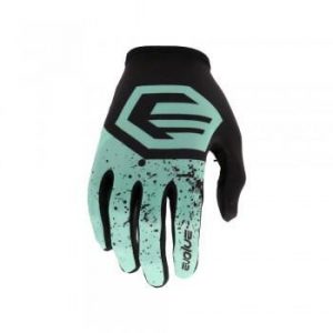 Dorosły BMX rękawice Evolve Splatter, Neo Mint/. Czarne rękawiczki EVOLVE, bez wzorów. Za 118,50 zł.
